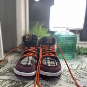 Jordan Kids Shoes in Burgundy and Orange